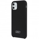 Audi silikonové pouzdro iPhone 11 / Xr 6,1" černo/černé pevné pouzdro AU-LSRIP11-Q3/D1-BK