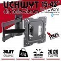 4World Wall Mount for LCD 15-43'' VESA 100/200 tilt/swivel  load 40kg BLK