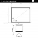 4World Projection screen with stand 145x110 (72'',4:3) Matt White