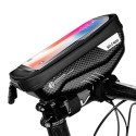 Bicycle holder / bag with a cover for handlebars with zipper WILDMAN E1 1L 4 "- 7"