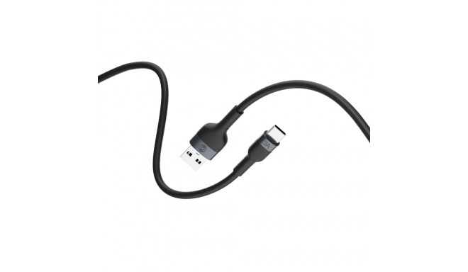 Forever Flexible cable USB - USB-C 1,0 m 3A black