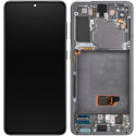 LCD + Touch Panel Samsung Galaxy S21 G991 GH82-27257A GH82-27255A GH82-27256A gray frame without cam