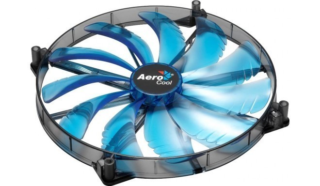 Aerocool ventilaator Silent Master Blue LED 200x200x20mm