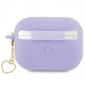 Guess case for AirPods Pro 2 GUAP2LSCHSU purple Silicone Heart Charm