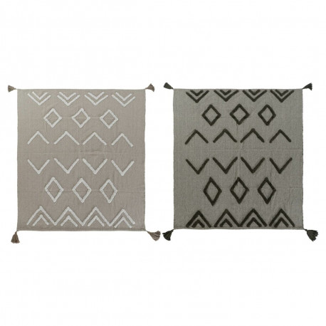 Bed Cover DKD Home Decor White Green Beige Dark green 130 x 170 x 0,5 cm (2 Units)