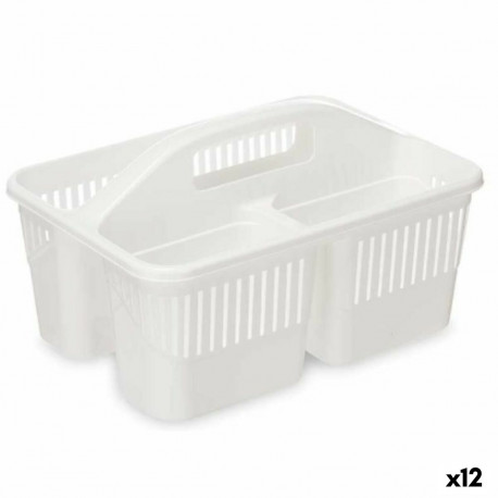 Organiser 07 1400 07 1400 White Plastic 31,3 x 18 x 22 cm Cleaning (12 Units)