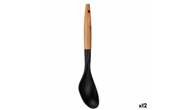 Ladle Kinvara KT190072-4 PBT Black Natural Wood 7 x 33,5 x 3,5 cm (12 Units)