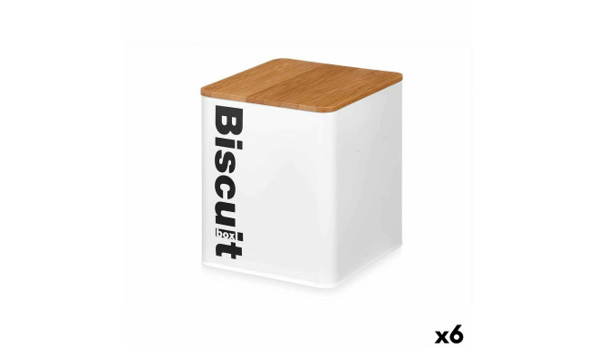 Biscuit and cake box Kinvara W5003BM W5003BM White Metal 13,7 x 16,5 x 14 cm 14,4 x 16,5 x 14,4 cm (