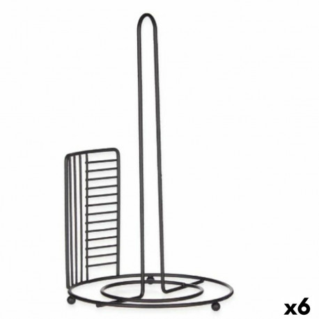 Köögipaberi hoidja Kinvara W7728-3P W7728-3P Must Metall 18,5 x 31,5 x 18,5 cm 18,5 x 32,4 x 18,5 cm