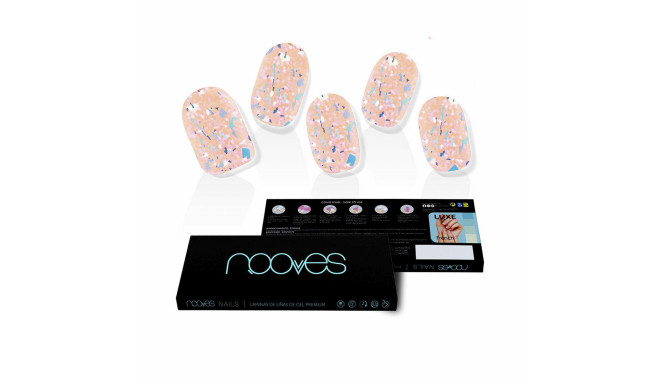 False nails Nooves Peach Galettes Gel Self-adhesives metal
