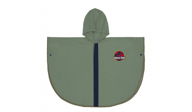 Waterproof Poncho with Hood Jurassic Park Green - 5-6 Years