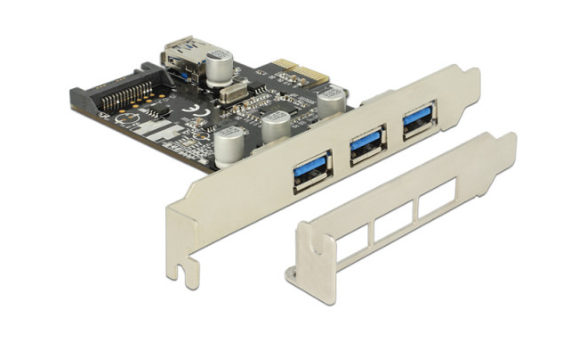 Delock PCI Express X1 Card - 3x USB-A 3.0 + 1x Internal USB-A 3.0
