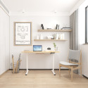 Desk ERGO with 1 motor 120x60xH73-121cm, white/oak