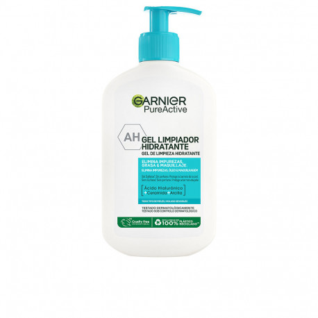 GARNIER PURE ACTIVE limpiador hidratante impurezas, grasa y maquillaje gel 250 ml