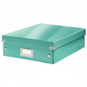 Hoiukarp kokkupandav Leitz WOW Organiser Click&Store türkiis, Medium 81x100x370mm, 2-4 jaotust, 