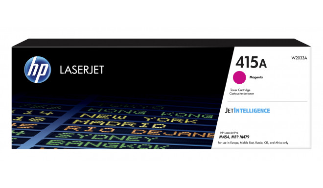 Tooner HP 415A W2033A Magenta väike 2100lk Color LaserJet Pro M454, MFP M479, Enterprise M455dn/MFP 