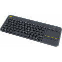 LOGITECH Wireless Touch Keyboard k400 Plus - INT BLACK