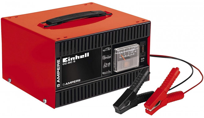 Einhell battery charger CC-BC 5 (red/black, for car and motorcycle batteries)