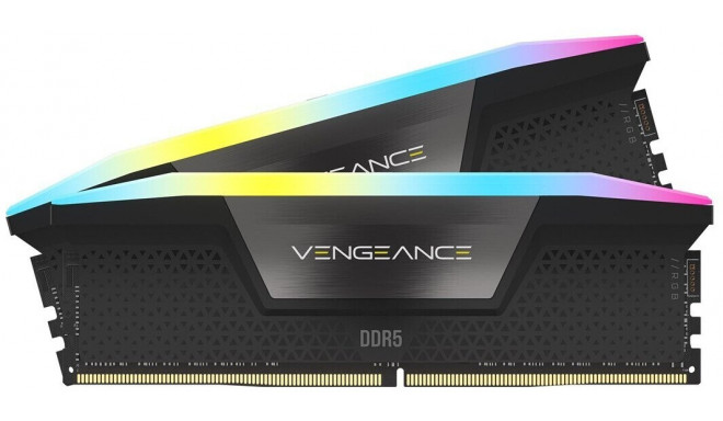 Corsair DDR5 32GB - 5200 - CL - 40 - Dual-Kit - DIMM - CMH32GX5M2B5200C40, Vengeance RGB, black