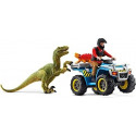 Sneak Escape on quad from Velociraptor, play figure