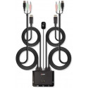 Lindy 2 Port DisplayPort 1.2, USB 2.0 & Audio Cable KVM Switch, KVM Switch (black)