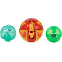 Spin Master Bakugan Evolutions Power Up 3-Pack Skill Game (with 1 Platinum Bakugan (Pyrus Wrath) and