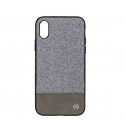 Tellur kaitseümbris Synthetic Leather Glitter II iPhone X/XS, hõbedane