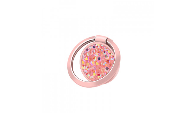 Devia Ring Holder Diamonds 3 gold pink