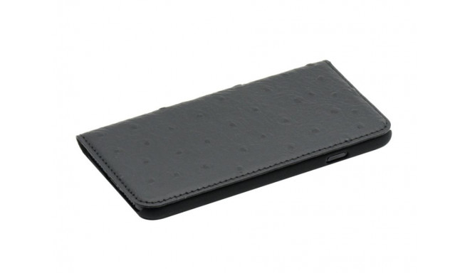 Tellur Book case Ostrich Genuine Leather for iPhone 7 black