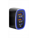 Tellur Car Charger FCC9, 56W, 9A (2XQC 3.0 + PD20W) black