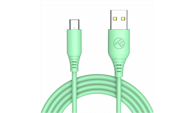 Tellur Silicone USB to Type-C Cable 3A 1m Green