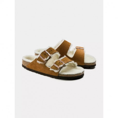 Birkenstock Arizona Shearling Mink W 1001135 Flip-Flops (37)