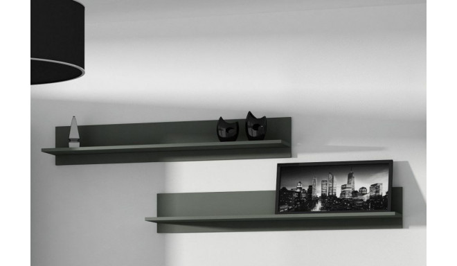 Cama set of two shelves 125cm SOHO black matte