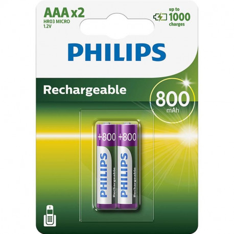 Akupatarei Philips AAA 800mAh 2tk