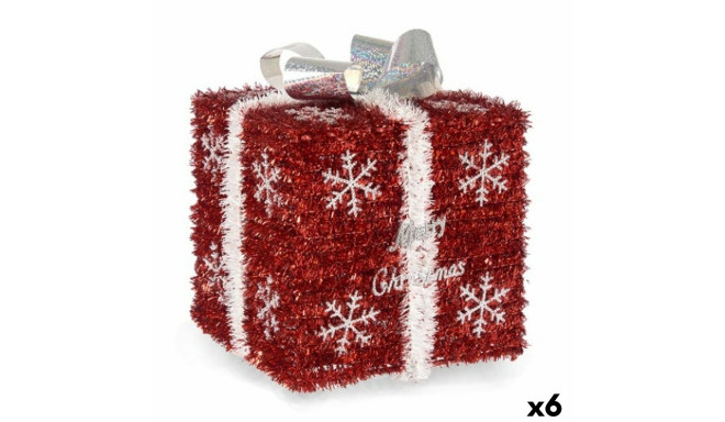 Kinkekarp Valge Punane Hõbedane polüpropüleen PET 20 x 23 x 20 cm (6 Ühikut)