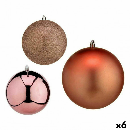 Set of Christmas balls Krist+ 00786 00786 Copper Plastic (6 Units)