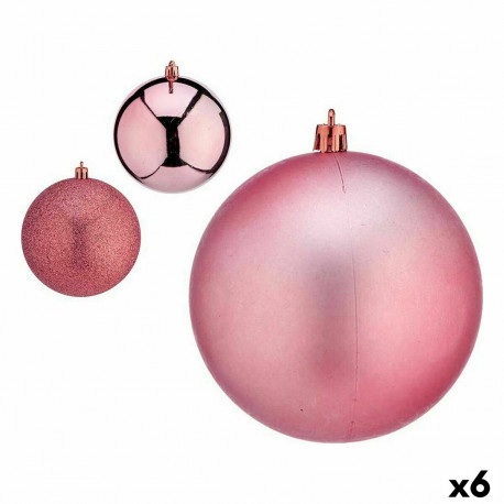 Set of Christmas balls Krist+ 00810 00810 Pink Plastic (6 Units)
