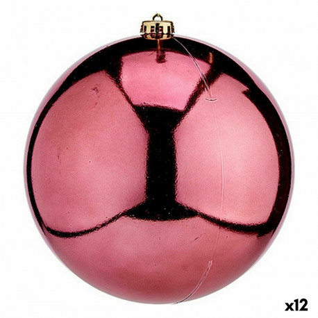 Christmas Bauble Krist+ 00843 00843 Pink Plastic (12 Units)
