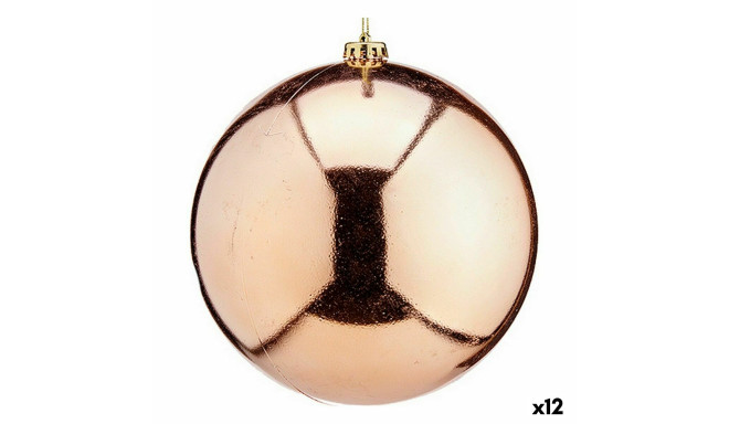 Christmas Bauble Copper Plastic 20 x 21 x 20 cm (12 Units)