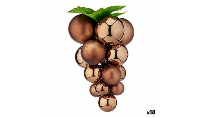 Christmas Bauble Grapes Small Brown Plastic 14 x 14 x 25 cm (18 Units)