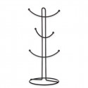 Cup hanger Black Metal 16 x 39 x 16 cm (6 Units)