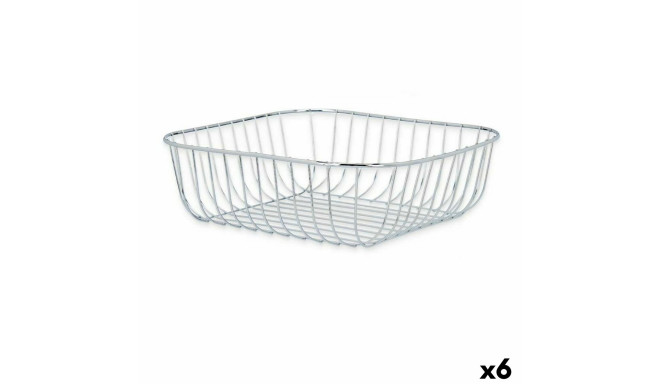 Fruit Bowl Silver Metal 30 x 9 x 30 cm (6 Units)