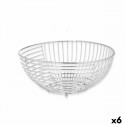 Fruit Bowl Silver Metal 28 x 12,7 x 28 cm (6 Units)