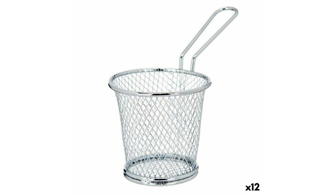 Basket for Presenting Aperitifs Kinvara W8088S W8088S Silver Metal 15 x 12 x 8 cm 15,5 x 12 x 8 cm (
