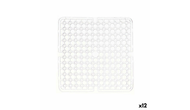 Neslīdošs paklājs Kinvara 29100273 Caurspīdīgs Plastmasa 28 x 0,1 x 28 cm Izlietne (12 gb.)