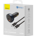 Baseus rychlá nabíječka do auta USB / USB Typ C 160W PPS Quick Charge 5 PD šedá (TZCCZM-0G)