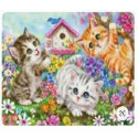 Diamond mosaic - Three happy cats