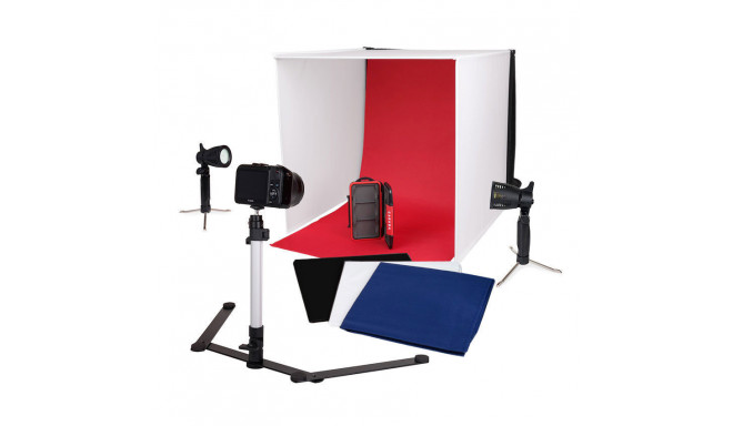 Caruba Portable Fotostudio 50x50x50cm met Losse LED Lampen