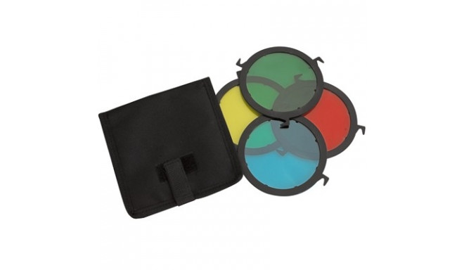 HELIOS Farbfilter Set f. LED mobile 20 Watt, 4 Stk