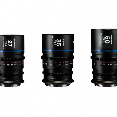 LAOWA objektiivide komplekt Nanomorph S35 Prime 3-osaline Sony E, sinine